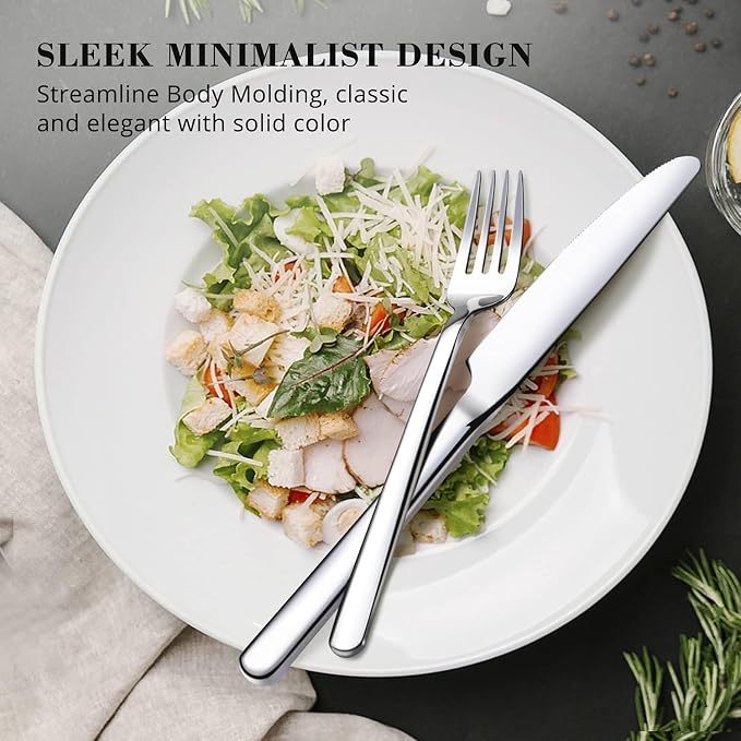 Silverware Set, 5 Piece Flatware Cutlery Set - Image 2