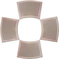 Wedge Shape Placemats for Round Dinner Table Woven Vinyl Wipe Clean Non Slip Plastic Table Mats Set of 4（Champagne）