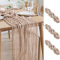 Asee'm 3pcs Nude Pink Cheesecloth Table Runner Summer Boho Rustic 10FT | Fall by Aseem