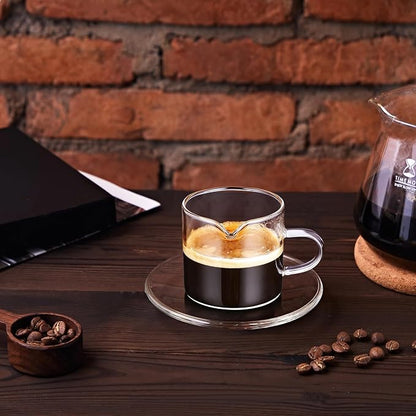 Gulex Espresso Cups Set of 4 Glass Coffee Cups - Image 8
