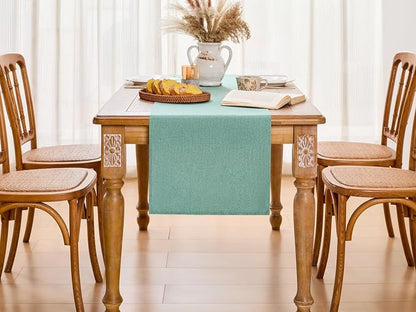 YATOJUZI Sage Green Table Runner Seasonal Sage Green Kitchen Dining Coffee - Image 4
