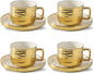 LETAOTAO Cappuccino Cups with Saucers, Ceramic Coffee Cup Set of 4, 8.5oz | by LETAOTAO