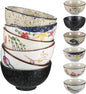 6 Pack Japanese Retro Rice Bowls Set | 4.5 Inch Small Soup Sushi Salad Dessert by Unknown