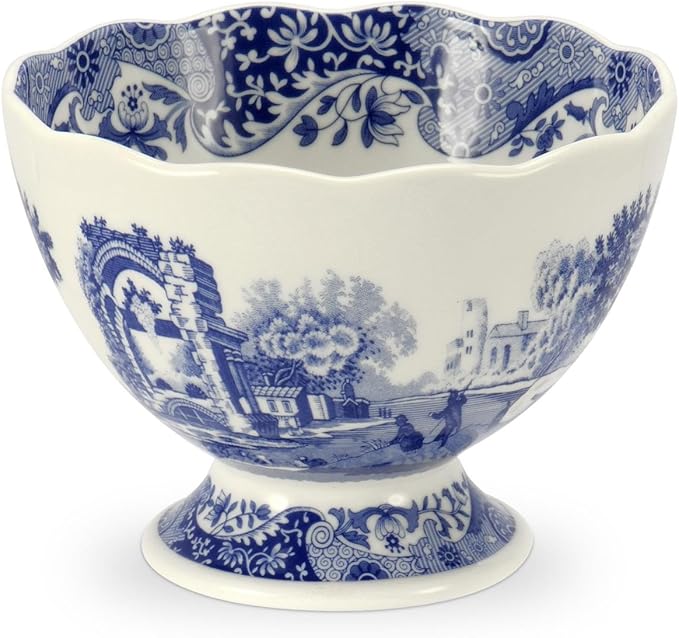 Spode Blue Italian 4.75-Inch Footed Bowl by Portmeirion