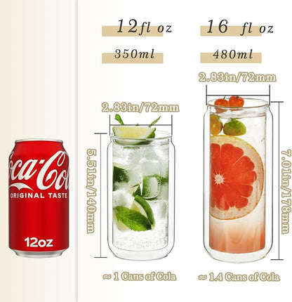 LIBWYS Double Wall Drinking Glass Cups - Image 4