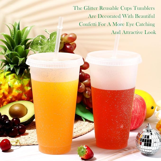 Roshtia 24 Pack Plastic Tumblers - Image 4