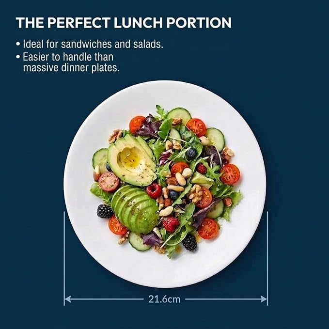 Corelle Vitrelle 6-Piece Salad Plates Set Triple Layer Glass and Chip Resistant - Image 8