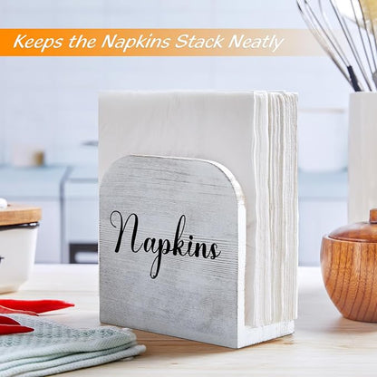 ALELION White-washed Wood Napkin Holder - Image 4