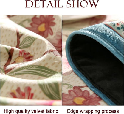 Patdrea Designer Elegant Velvet Table Runner, Colorful Floral Pattern, - Image 5