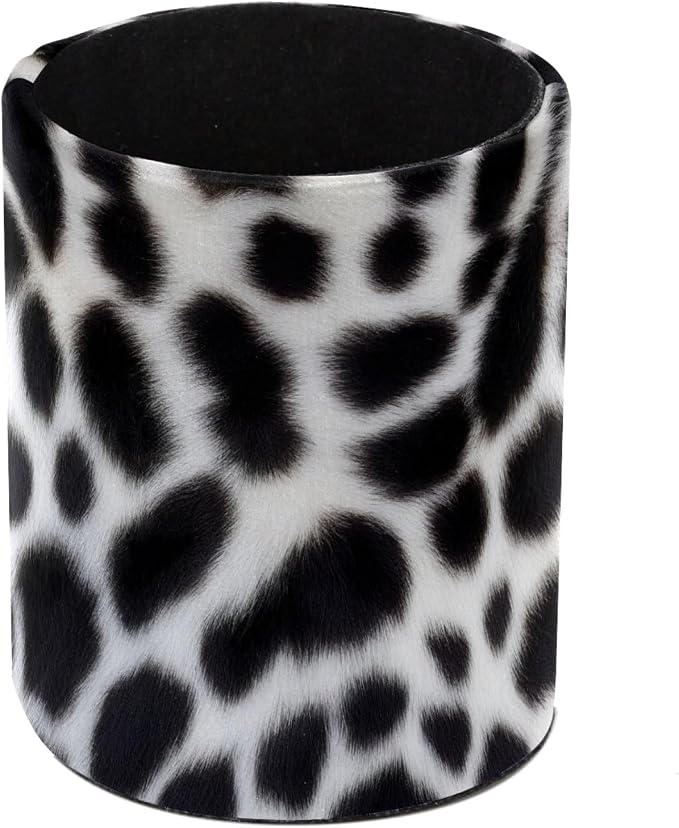 Black Leopard Print Leather Pen Holder by Unknown