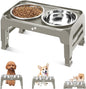 Elevated Dog Bowls for Small Dogs 3 Height Adjustable Raised Dog Bowl Stand by COMESOON