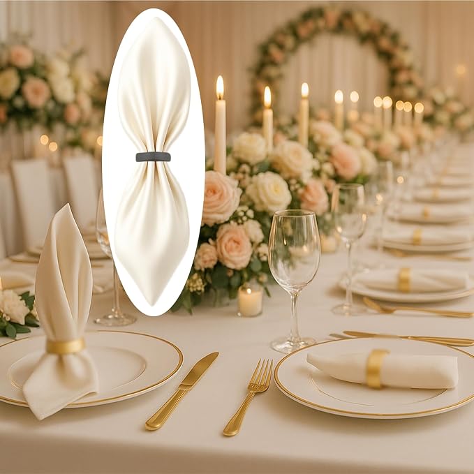 12 Pcs Stainless Steel Napkin Rings - Image 4