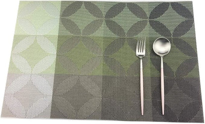 Gugrida Kitchen Placemats - Heat-Resistant, Stain-Resistant, Non-Slip Set of 6 (30x45 cm, Red)