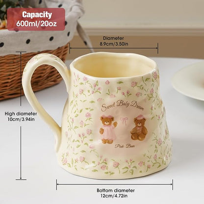 Cute Large Ceramic Coffee Mug Teddy Bear - Image 2