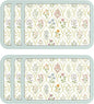 ISAENNE Vintage Floral PVC Placemats Set of 6,Colorful Flower Rectangle Place Mats, Waterproof and Heat-Resistant,Decoration for Kitchen,Dinning,Parties, Holiday,12"*17"