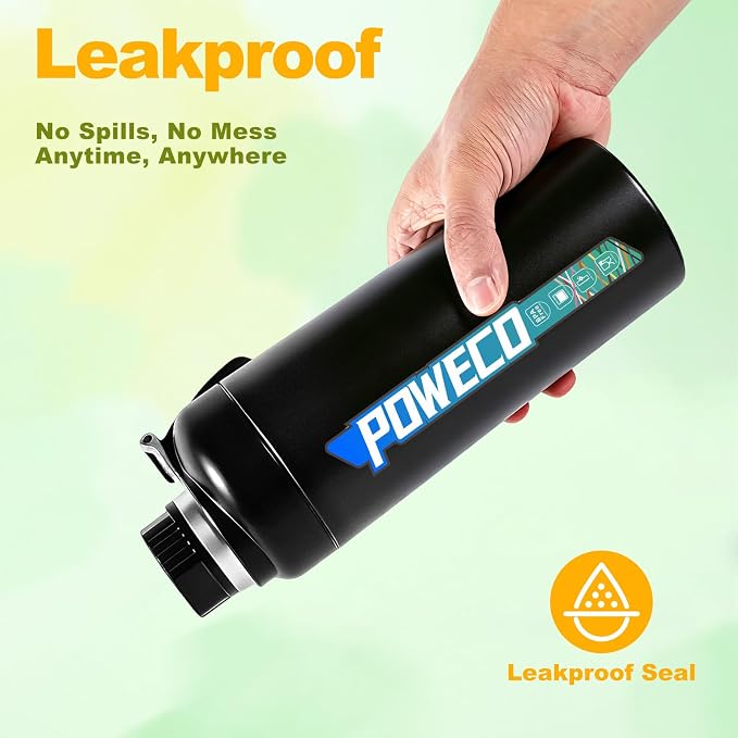 Ceramic Lined Water Bottle, 18 oz Insulated Travel Mug - Image 4