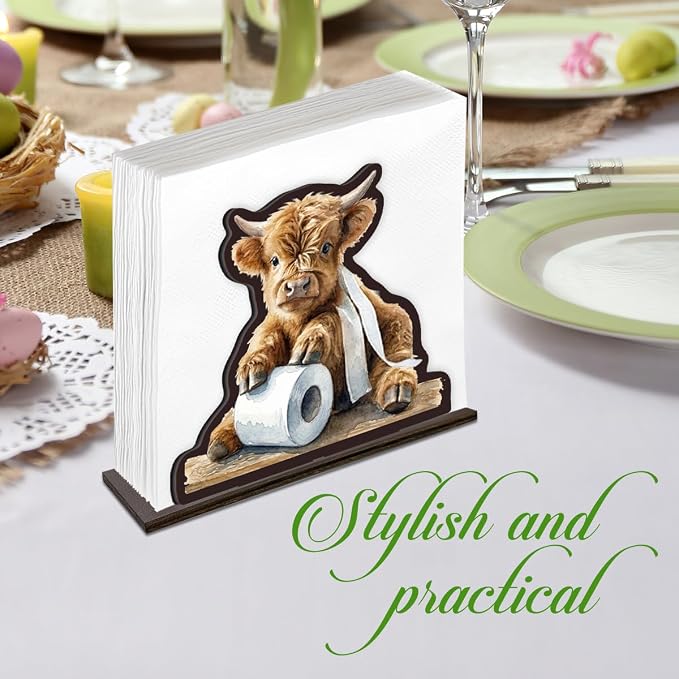 Funny Highland Cow Napkin Holder - Image 5