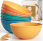 40OZ Wheat Straw Bowls Sets of 8, Unbreakable & Thick Ramen Bowl, Microwave & by BUSOKIP