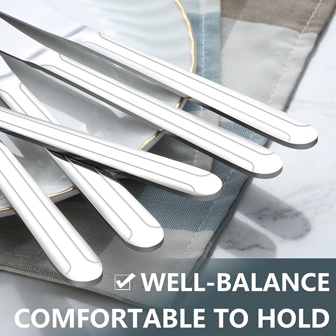 BEWOS 24-Piece 9-Inch Dinner Knives - Image 4
