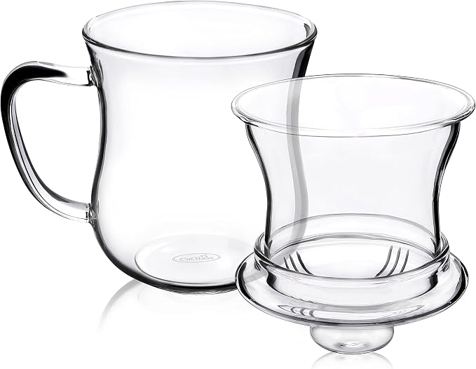 CNGLASS Glass Tea Cup with Removable Infuser and Lid, 10oz Thickened Glass - Image 7