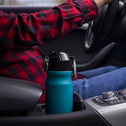 BJPKPK 18 oz Water Bottle with Straw & Handle, Insulated Stainless Flask | Leak - Image 6