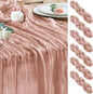 Cheesecloth Table Runner Dusty Pink 10FT Boho Gauze, 6 Pack | 120 Inch Cheese by Wokceer