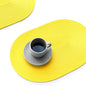 FunWheat Oval Braided Placemats Set of 8 Table Mats for Dining Tables Washable Heat Resistant Place Mats for Indoor Outdoor Use 12 x18 Inch(Oval Yellow, 8pcs)