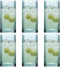 Physkoa Sage Green Ribbed Drinking Glasses Set of 6 – Vintage Embossed Highball by Physkoa