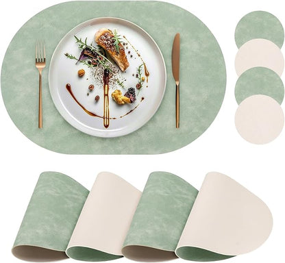 Faux Leather Placemats Set of 4 by yuuzue