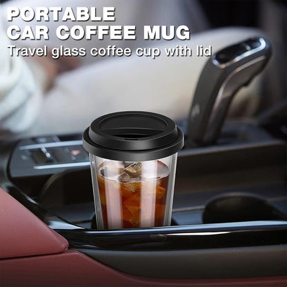 Qipecedm® 2 Packs Double Walled Glass Coffee Mugs - Image 6
