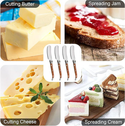 VANRA Butter Spreader Knife Set 4-Piece Stainless Steel Cheese Knife Set Small - Image 4