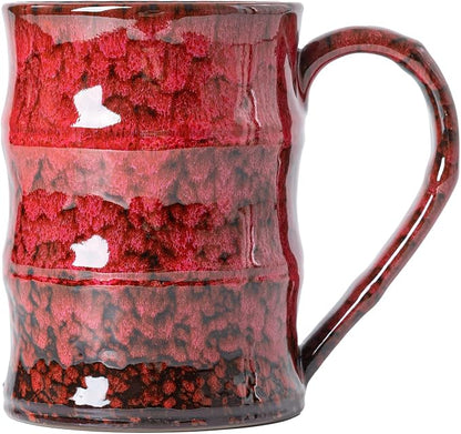 22oz Red Kiln-Change Ceramic Coffee Mug by XIYUANJI