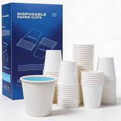 MOUMOULIFE Disposable Paper Coffee Cups 3 oz 500 Count, Bathroom Cups, Small by moumoulife