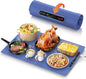 Electric Warming Mat for Food, Roll-Up Silicone Heating Pad with 7 Adjustable Tempmaster Levels, Foldable Warming Tray for Countertop,Buffet Party, Kitchen & Home, Child Lock, Dark Bule