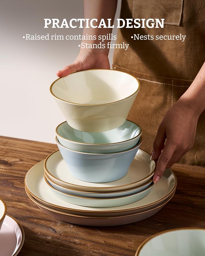 Famiware Saturn Dinnerware Sets, Ceramic Dishes - Image 6