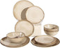 12-Piece Stoneware Dinnerware Set for 4 (Cream)