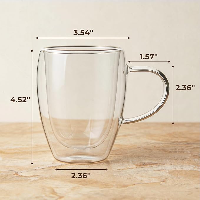 HillSpring 12oz Double Walled Glass Mug - Image 5