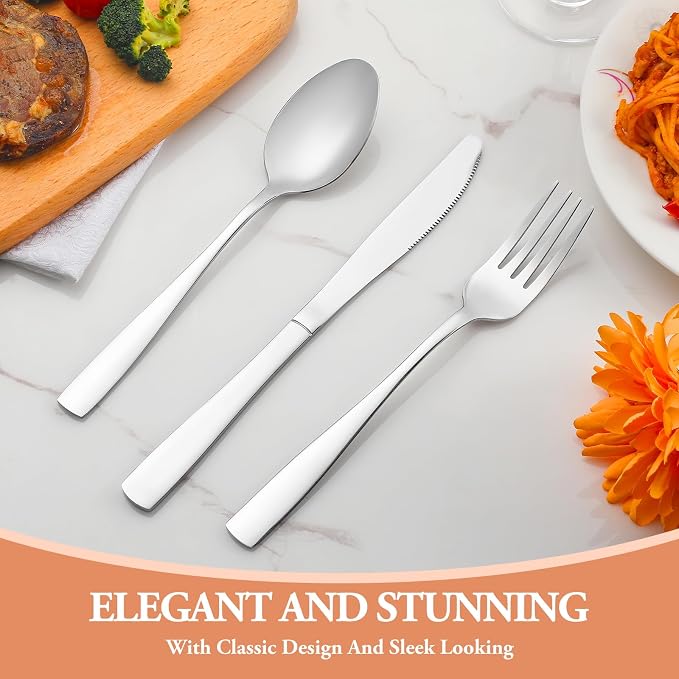 20 Pcs Silverware Set, Stainless Steel Flatware Set - Image 6