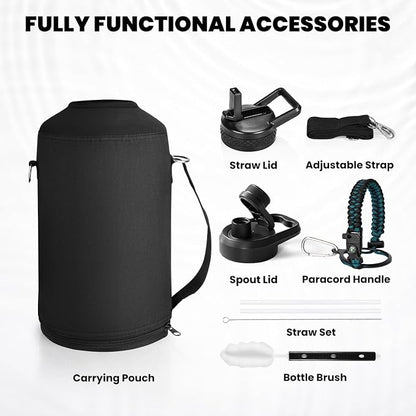 RAYMYLO One Gallon Water Bottle Insulated 128 oz, Stainless Steel | Triple - Image 8