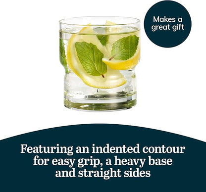 Libbey Newton Double Old Fashioned Glasses Set of 6, Stackable Short Drinking - Image 5