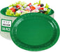 50 PCS Green Oval Paper Plates 10" x 12" Large St. Patrick's Day Plates Disposable Heavy Duty Green St. Patricks Day Paper Plates for Irish Holiday St. Patrick's Day Party Decorations Supplies
