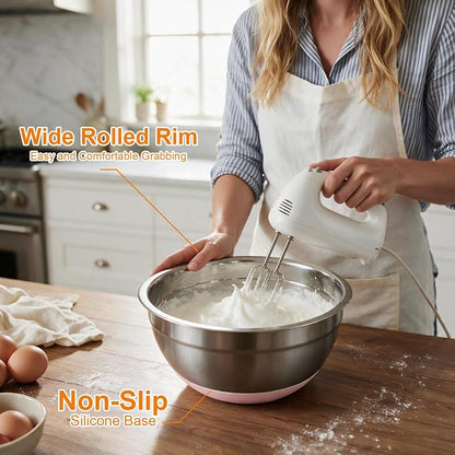 5PCS Stainless Steel Mixing Bowls Set - Image 4