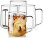 Large Glass Coffee Mugs, 20 oz Glass Coffee Cups Set of 4, Hot/Cold Beverages by Unknown
