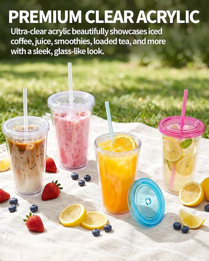 Zukro Clear Double Wall Plastic Tumbler - Image 3