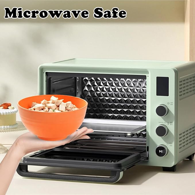 Unbreakable Wheat Straw Cereal Bowls Set of 4, 24 OZ Microwave and Dishwasher - Image 5