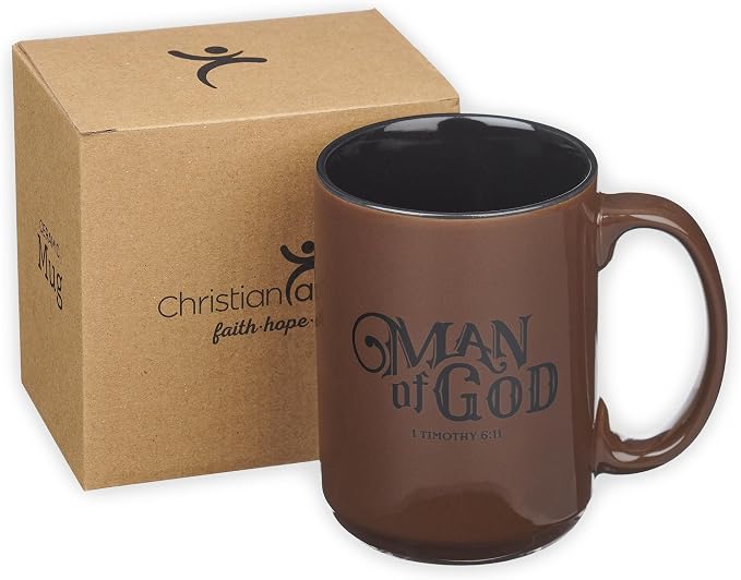 Christian Art Gifts Brown Ceramic Coffee Mug – 14 oz. Microwave and - Image 6