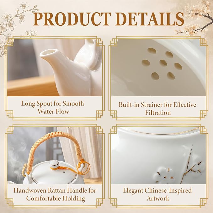 Layhit Japanese Asian Tea Set for Adults - Image 7