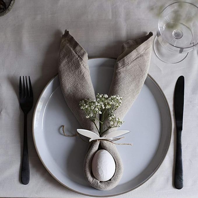 wonlex Easter Napkin Rings Set of 6, Dinner Party - Image 5