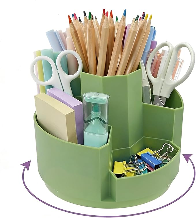 Pencil Pen Holder Desk Organizers Green Desktop Storage Stationery Supplies by Saikvi