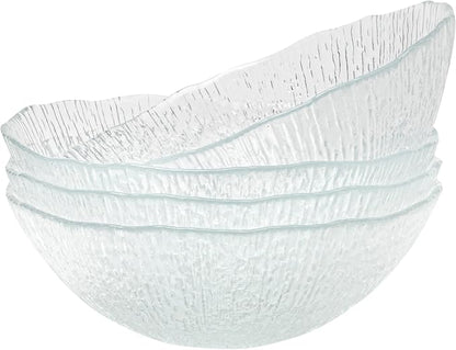 Vikko Soup Bowls, 6.25 Inch Salad Bowls, Glass Soup Bowls, Elegant Textured by Vikko